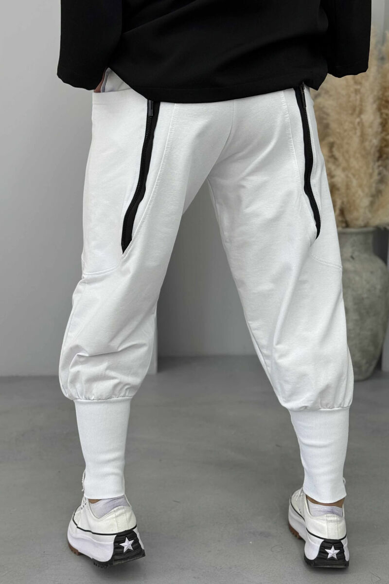 LACINGS POCKETS DETAIL MEN PANTS WHITE-E BARDHE - 3