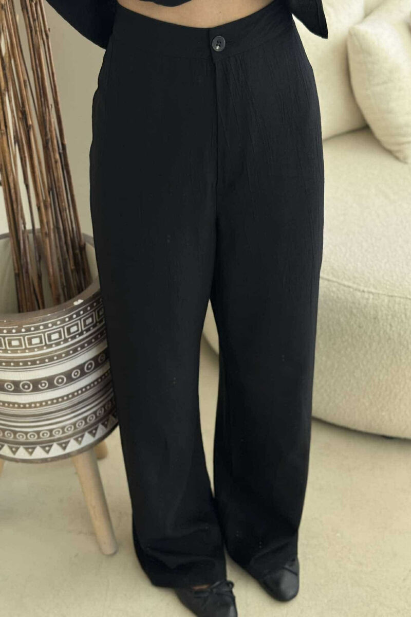 LACINGS SHIRT+TROUSERS ONE COLOR WOMEN SET BLACK/ E ZEZE - 4
