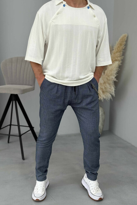 LACINGS SIMPLE MEN PANTS BLUE/BLU - 1
