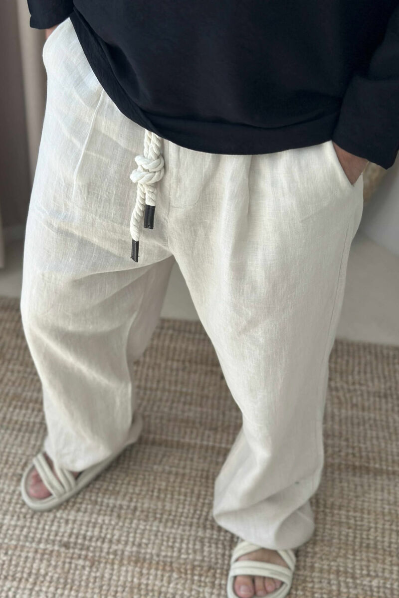 LACINGS SIMPLE MEN PANTS LIGHT BEIGE/BZHZB - 2