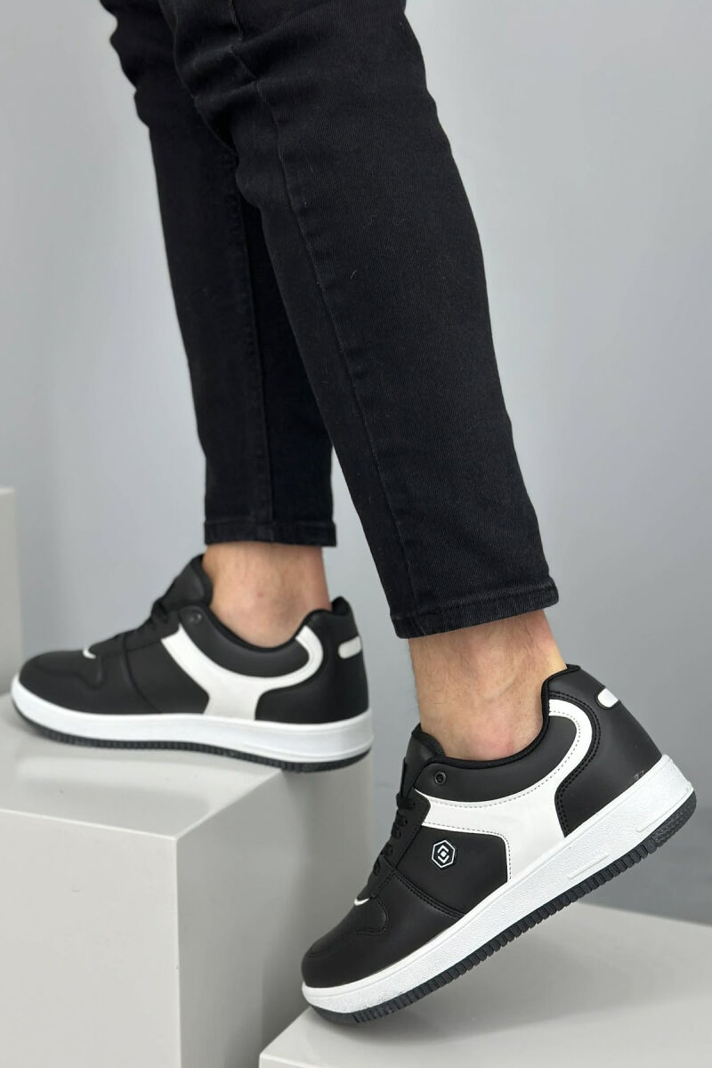 LACINGS SIMPLE MEN SNEAKERS BLACK-WHITE/ZEBA - 4