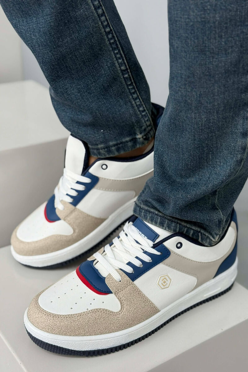 LACINGS SIMPLE MEN SNEAKERS WHITE-BLUE/BABL - 2