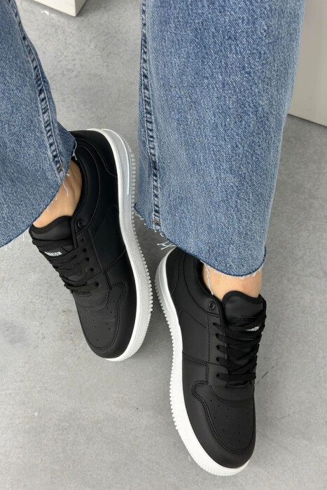 LACINGS SIMPLE WOMEN SNEAKERS BLACK-WHITE/ZEBA - 2
