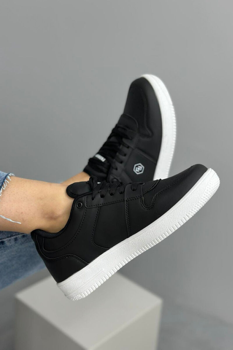 LACINGS SIMPLE WOMEN SNEAKERS BLACK-WHITE/ZEBA - 4