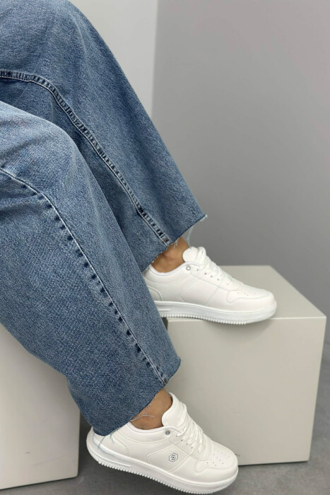 LACINGS SIMPLE WOMEN SNEAKERS WHITE-E BARDHE - 5