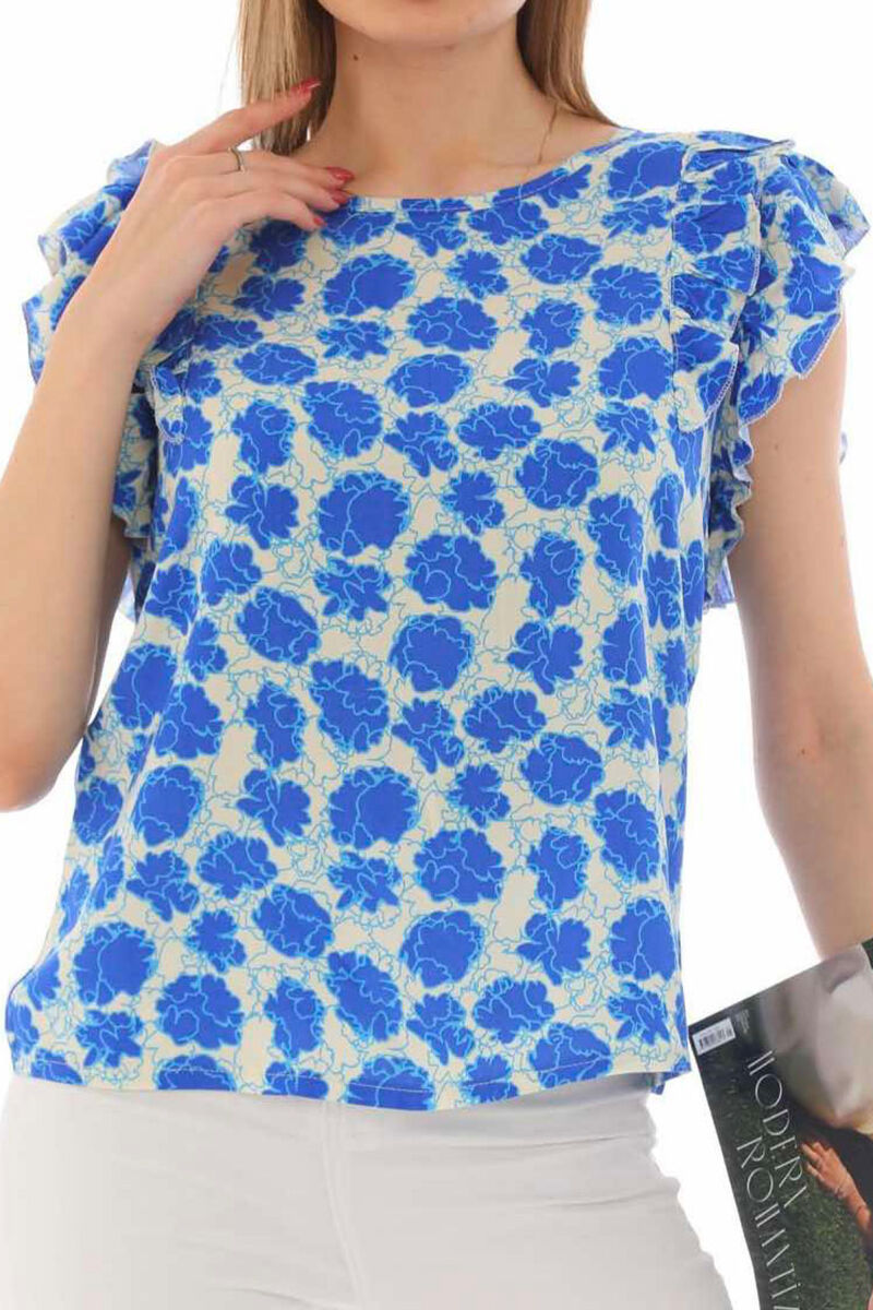 LEAF DESIGN WOMEN T-SHIRT BLUE/BLU - 1