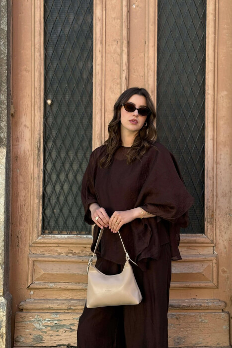 LEATHER ONE COLOR WOMAN BAG BEIGE/BEZHE - 3