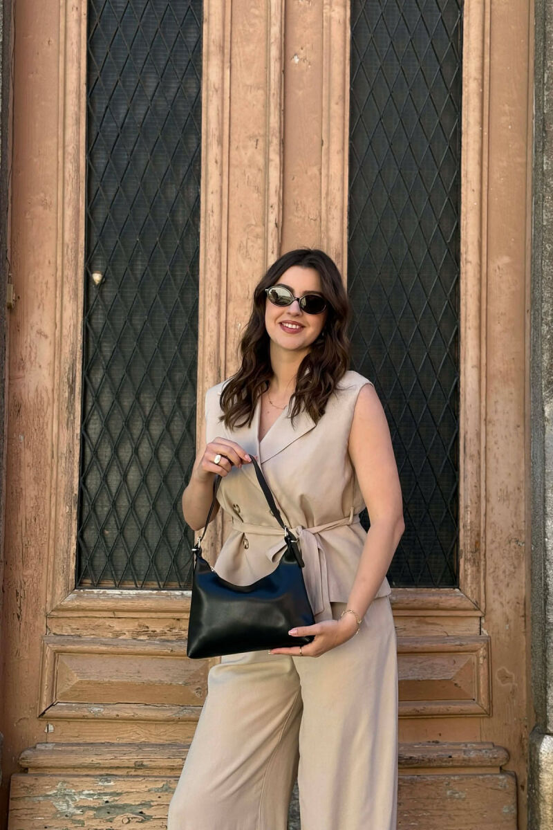 LEATHER ONE COLOR WOMAN BAG BLACK/ E ZEZE - 5