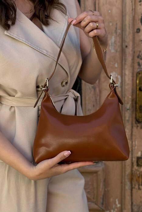 LEATHER ONE COLOR WOMAN BAG BROWN/KAFE - 2