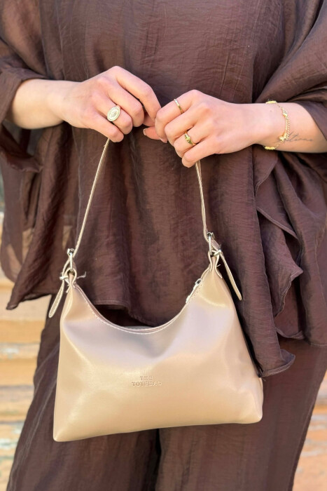 LEATHER ONE COLOR WOMAN BAG DARK BEIGE/BEZHE ERRET - 3