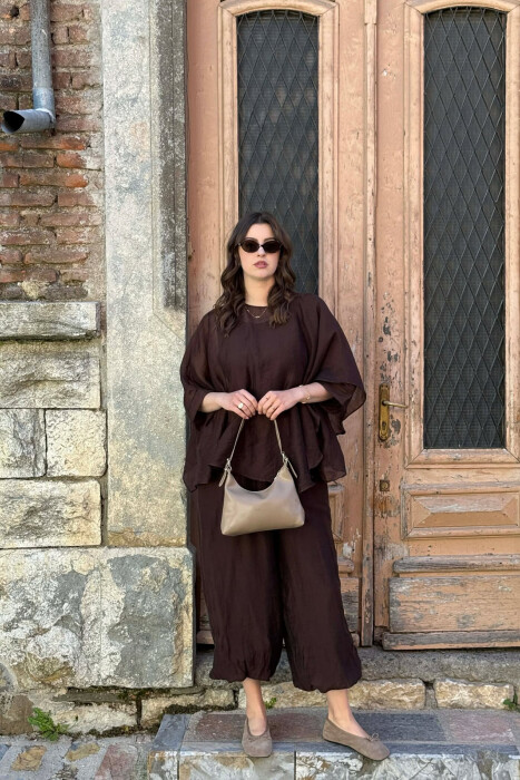 LEATHER ONE COLOR WOMAN BAG DARK BEIGE/BEZHE ERRET - 5
