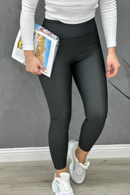 LEATHER SIMPLE WOMAN LEGGINGS BLACK/ E ZEZE 