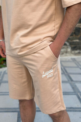 LEISURE ZIPPER ONE COLOR MEN SWEATSUIT SET BEIGE/BEZHE - 2