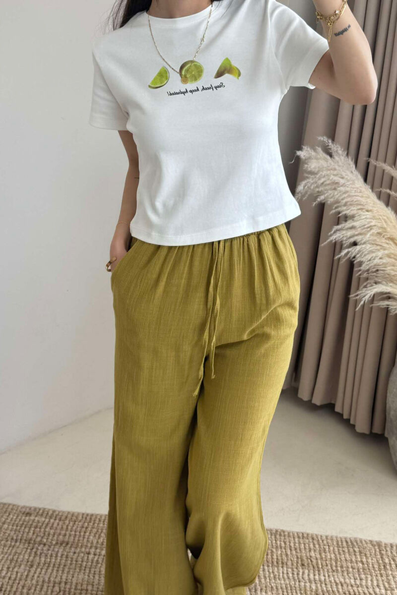 LEMON LOGO WRITTINGS SIMPLE WOMEN T-SHIRT WHITE-E BARDHE - 4