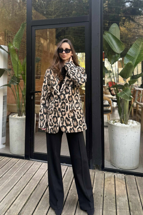 LEO DESIGN CLASSIC WOMEN JACKET BEIGE/BEZHE - 1