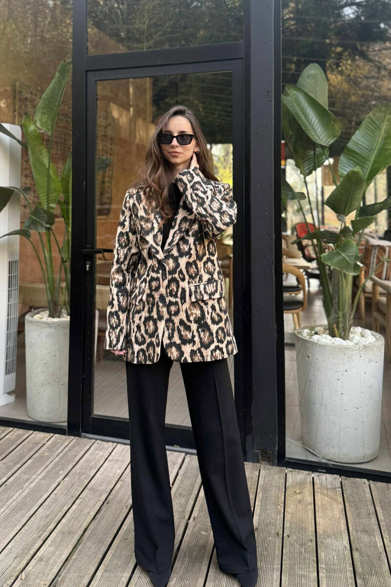 LEO DESIGN CLASSIC WOMEN JACKET BEIGE/BEZHE - 1