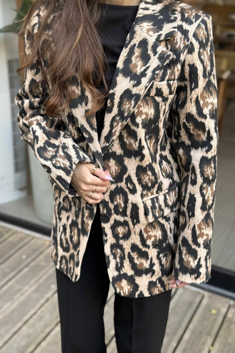 LEO DESIGN CLASSIC WOMEN JACKET BEIGE/BEZHE - 2