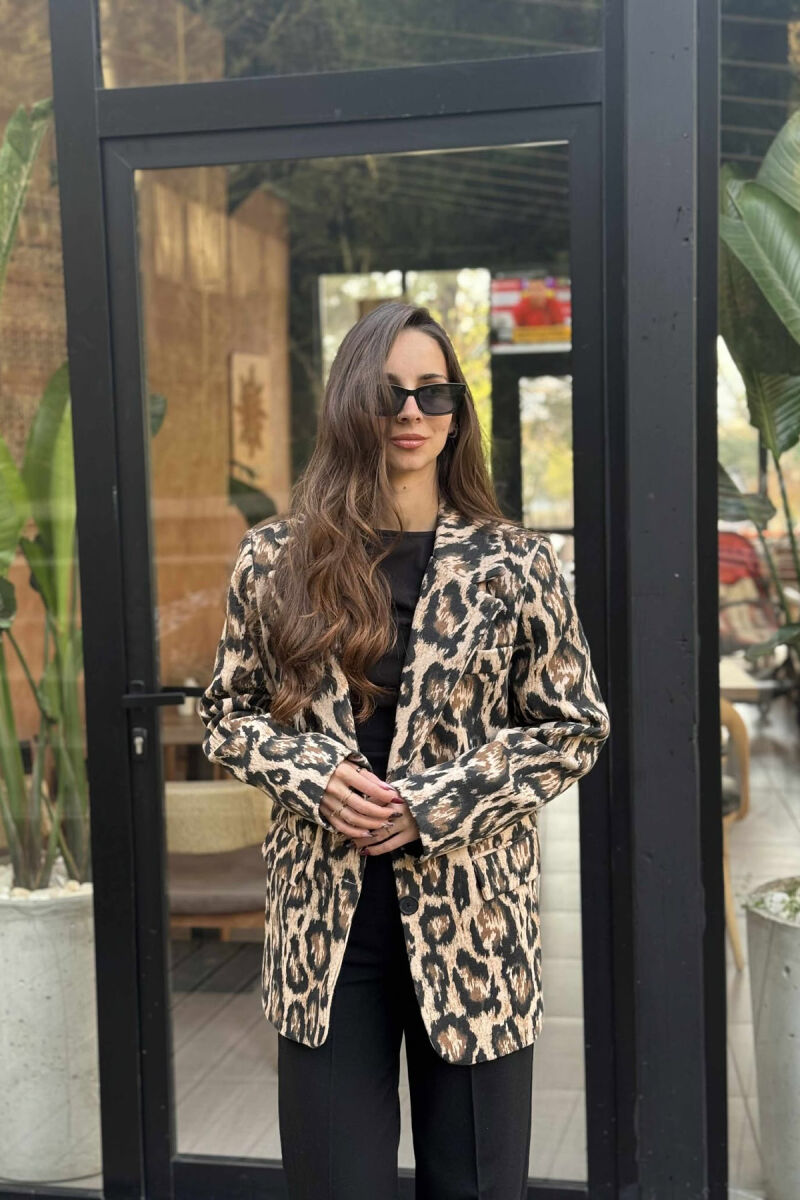 LEO DESIGN CLASSIC WOMEN JACKET BEIGE/BEZHE - 4