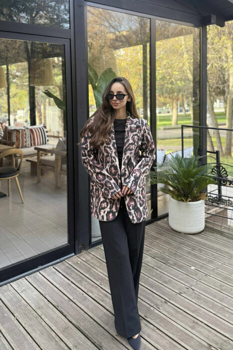 LEO DESIGN CLASSIC WOMEN JACKET BURGUNDY/VISHNJE - 1