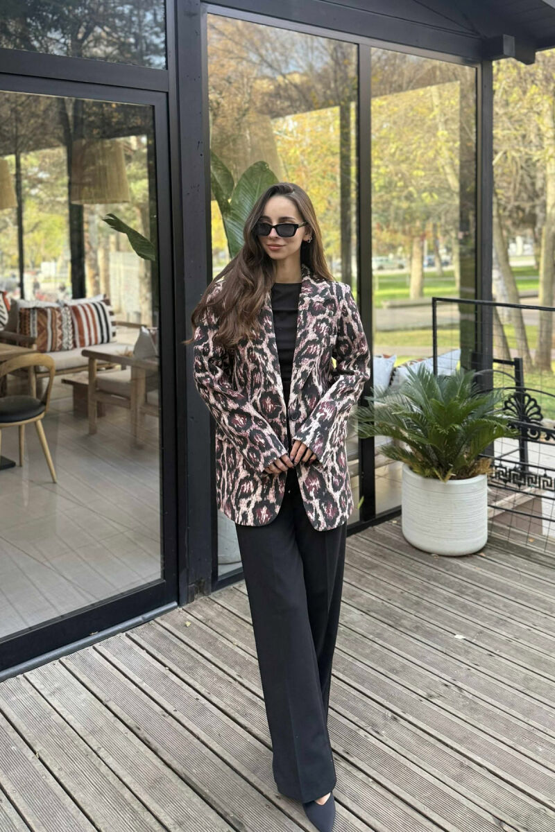 LEO DESIGN CLASSIC WOMEN JACKET BURGUNDY/VISHNJE - 1