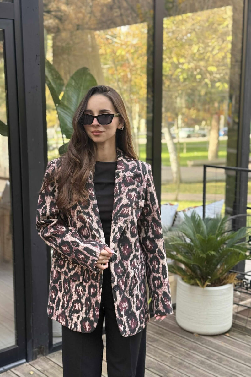 LEO DESIGN CLASSIC WOMEN JACKET BURGUNDY/VISHNJE - 2