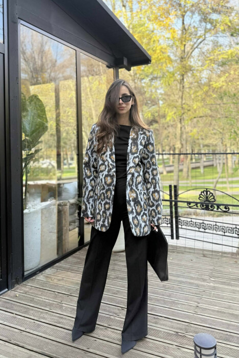 LEO DESIGN CLASSIC WOMEN JACKET GREY/GRI - 4