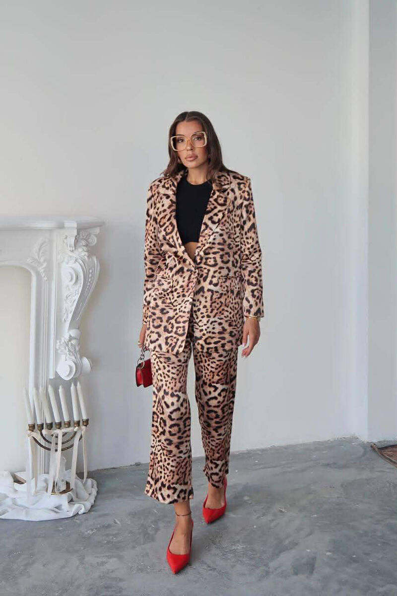 LEO DESIGN JACKET+TROUSERS WOMEN SET LEO/LEOPARD - 1