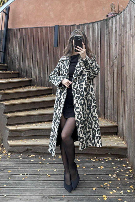 LEO DESIGN LONG WOMEN COAT GREEN/JESHILE - 2