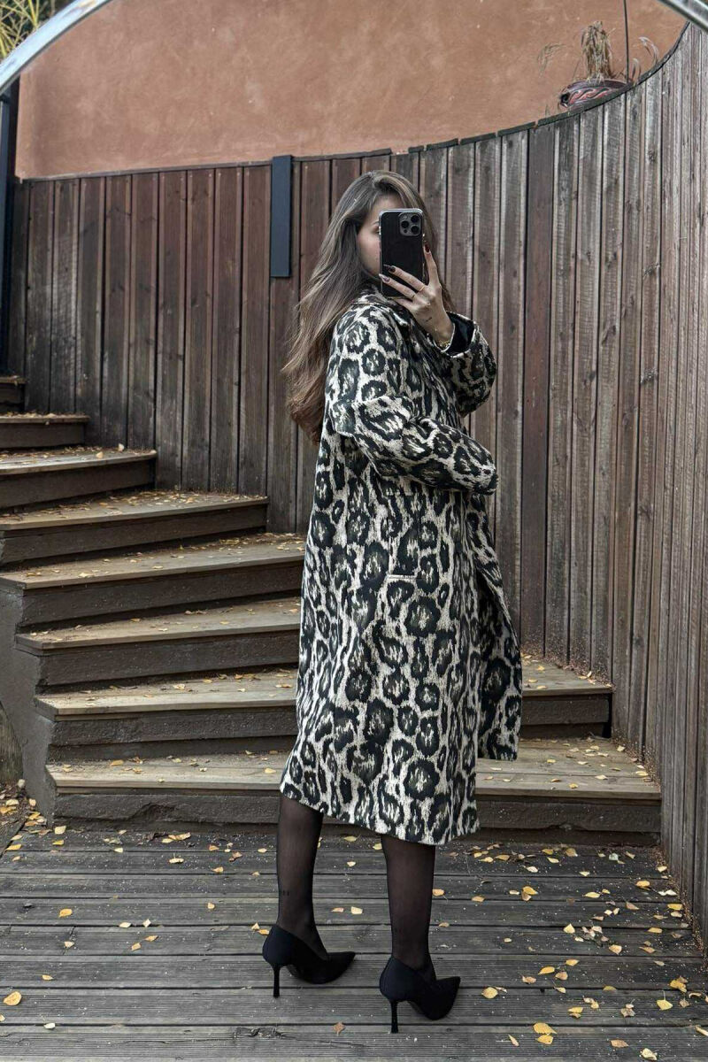 LEO DESIGN LONG WOMEN COAT GREEN/JESHILE - 3