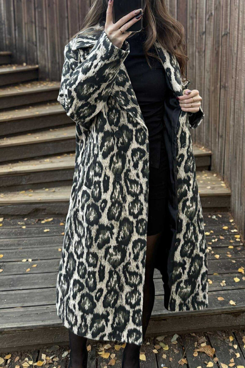 LEO DESIGN LONG WOMEN COAT GREEN/JESHILE - 5