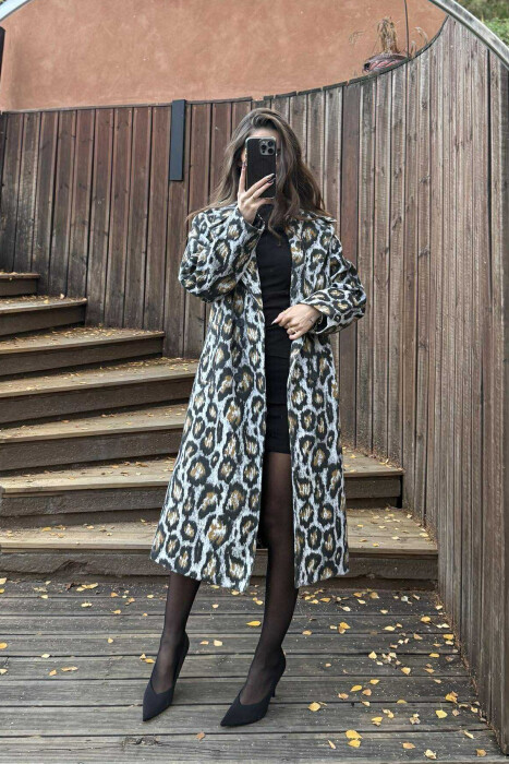 LEO DESIGN LONG WOMEN COAT GREY/GRI - 2