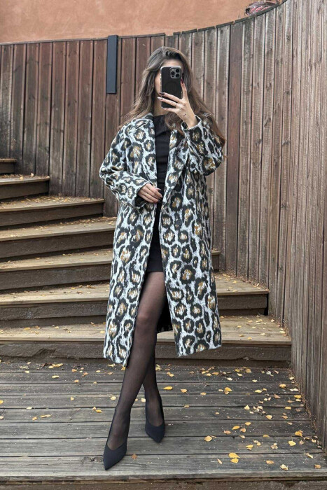 LEO DESIGN LONG WOMEN COAT GREY/GRI - 3