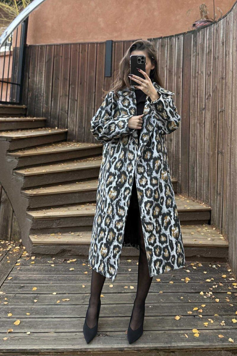 LEO DESIGN LONG WOMEN COAT GREY/GRI - 5