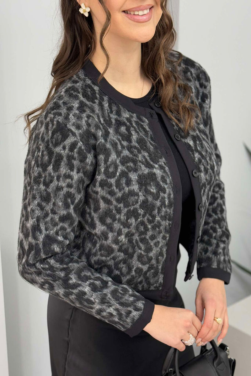 LEO DESIGN SIMPLE WOMEN JACKET BLACK-GREY/ZEGR - 5