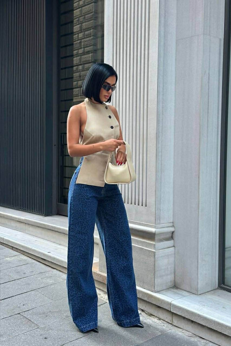 LEO DESIGN WOMAN JEANS BLUE/BLU - 1