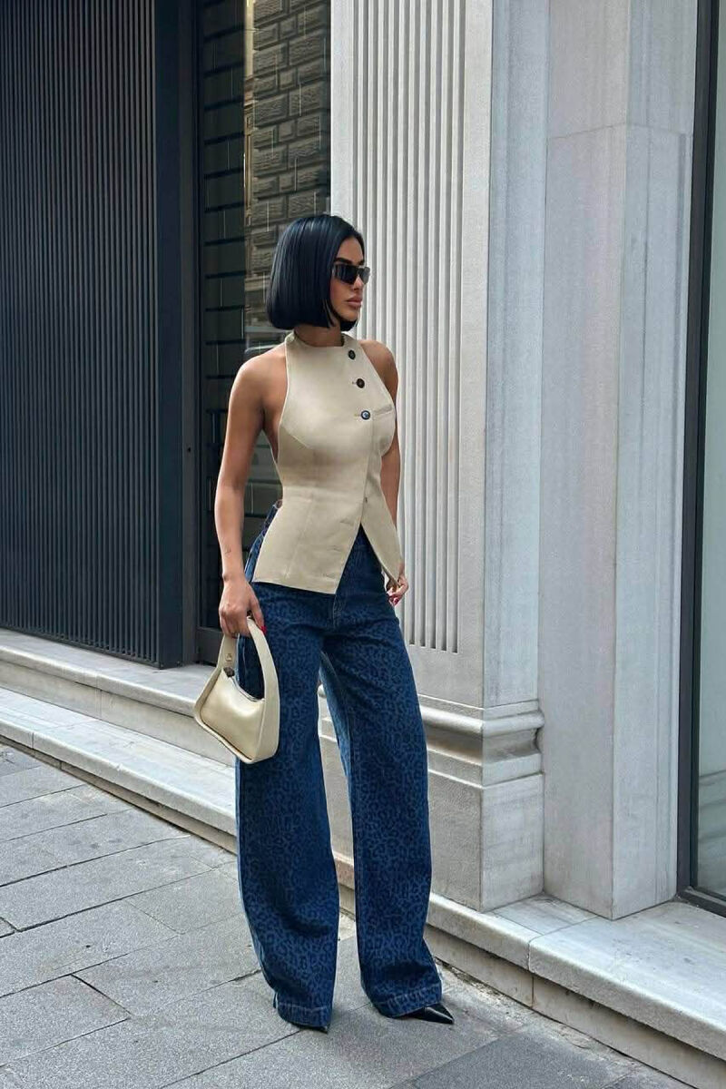 LEO DESIGN WOMAN JEANS BLUE/BLU - 4