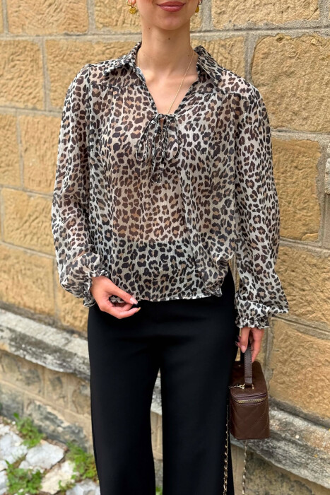 LEO DESIGN WOMAN SHIRT LEO/LEOPARD - 5