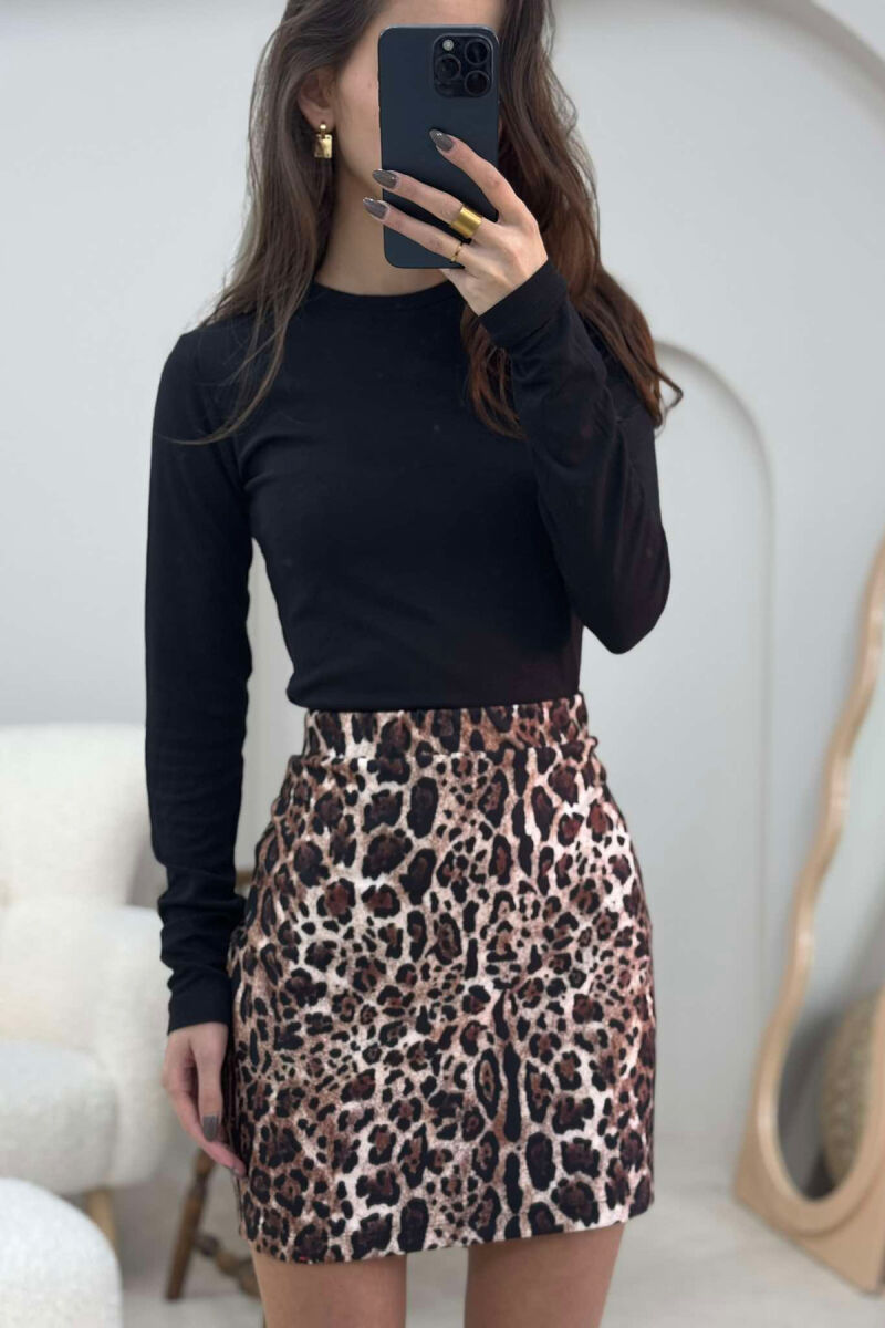 LEO DESIGN WOMEN SKIRT LEO/LEOPARD - 4