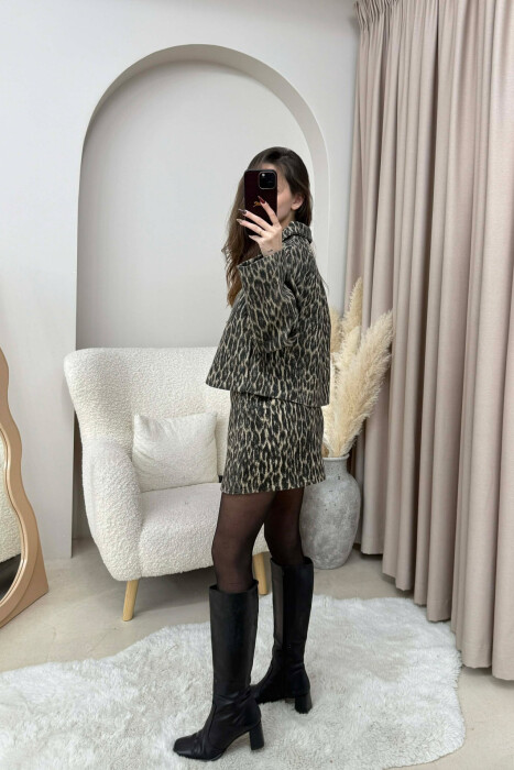 LEO JACKET+ SKIRT WOMEN SET LEO/LEOPARD - 3