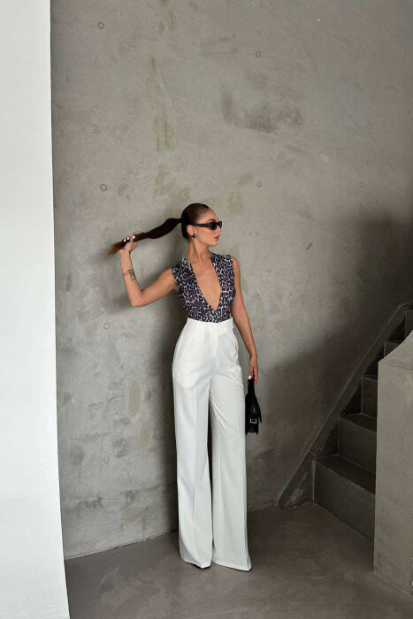 BODY ME ZINXHIR ME PRINT LEOPARDI PËR FEMRA NË NGJYRËN E ZEZË - KLAUDIO FASHION