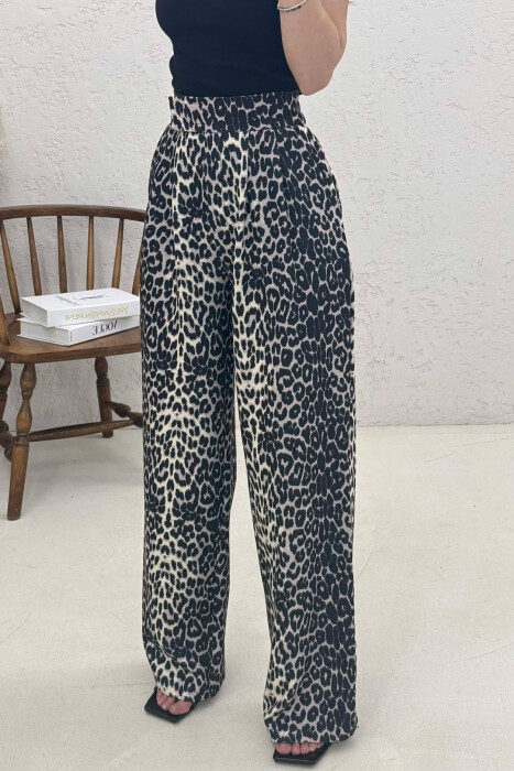 LEO PRINTS WOMAN TROUSERS BLACK/ E ZEZE - 3