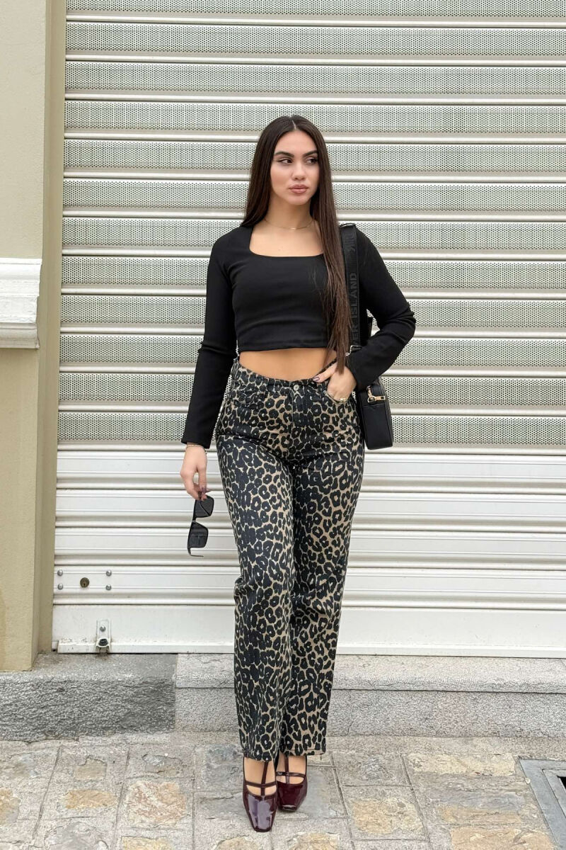 LEOPARD PRINT WOMEN JEANS LEO/LEOPARD - 5