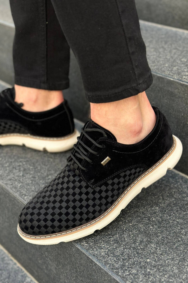 LICE CLASSY MAN SHOES BALCK+BEIGE ZEBZH - 1