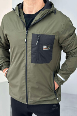 LIGHT RAINY ONE COLOR MEN JACKET DARK GREEN/JEE 