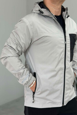 LIGHT RAINY ONE COLOR MEN JACKET GREY/GRI 