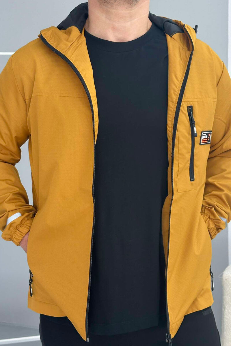 LIGHT RAINY ONE COLOR MEN JACKET MUSTARD/MUSTARDE - 2