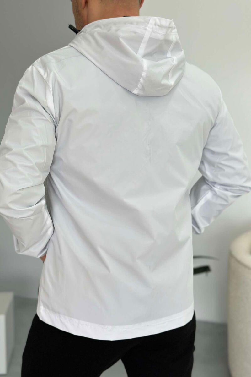 LIGHT RAINY ONE COLOR MEN JACKET WHITE-E BARDHE - 3