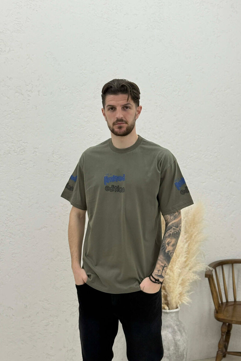 LIMITED EDITION WRITTING MEN T-SHIRT GREEN/JESHILE - 1