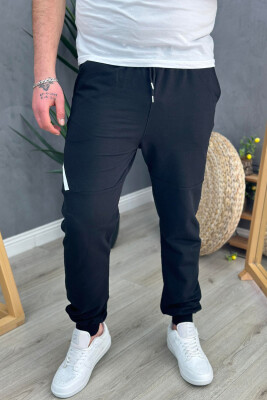 LINE SIMPLE ONE COLOR MEN SWEATPANTS BLACK/ E ZEZE 