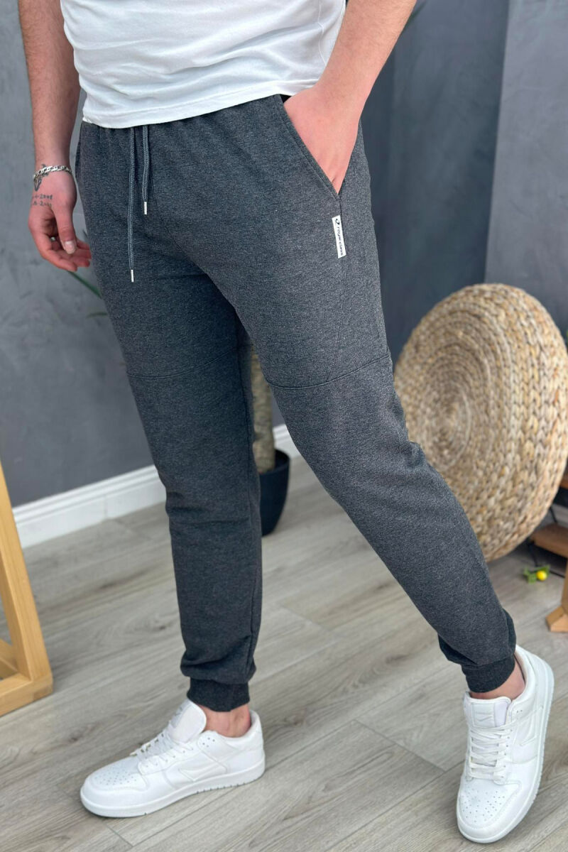 LINE SIMPLE ONE COLOR MEN SWEATPANTS DARK GREY/GEE - 2